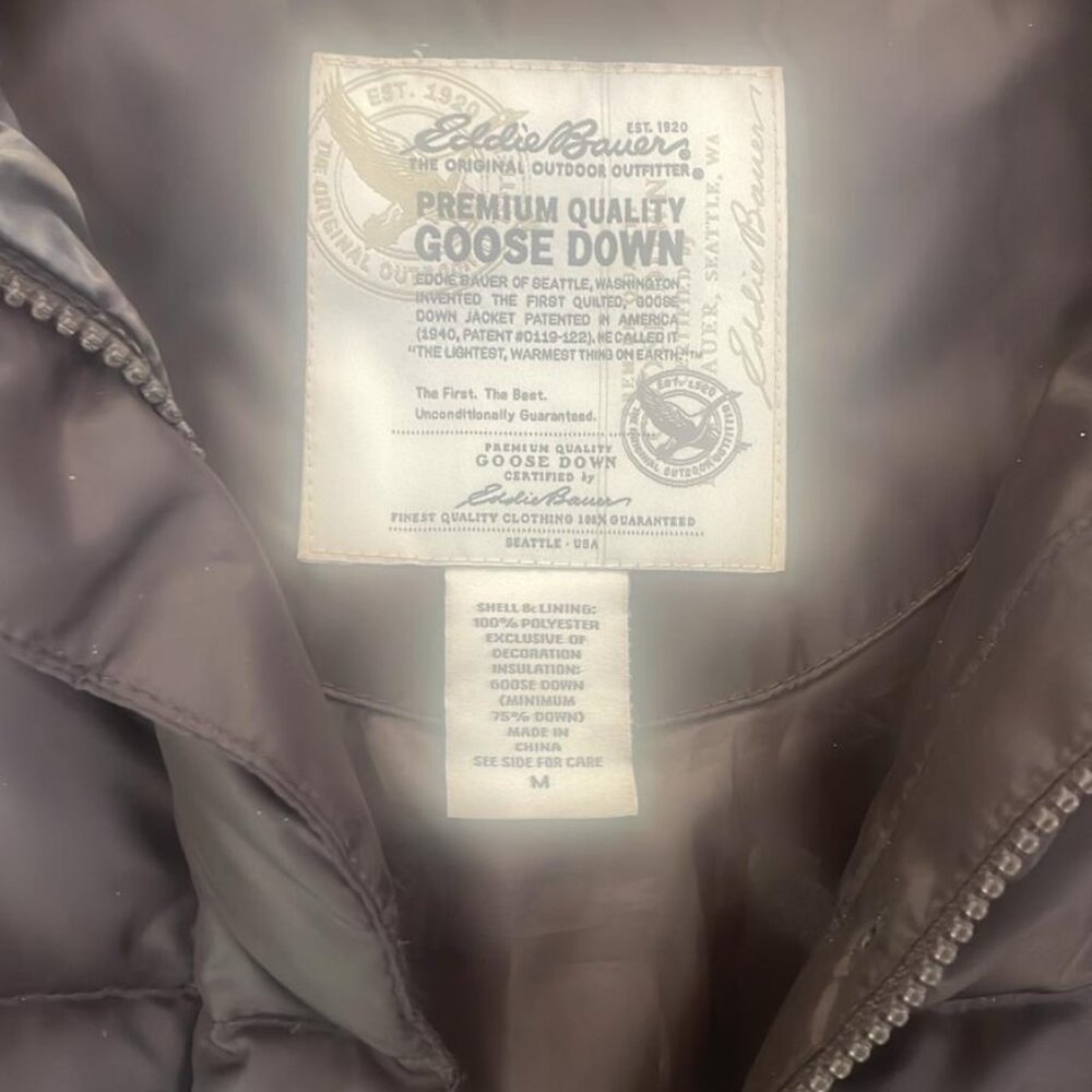 EDDIE BAUER Premium Goose Down Puffer Vest Men Size Medium - Picture 5 of 6